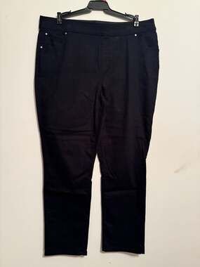 Kim Rogers Black Pull-On Pants Size 18